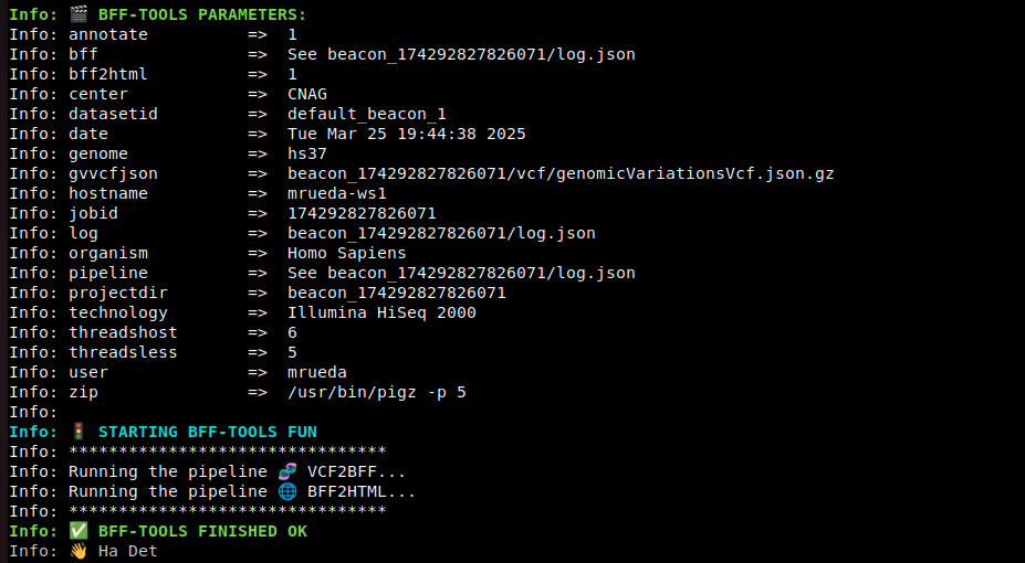 Beacon to VCF